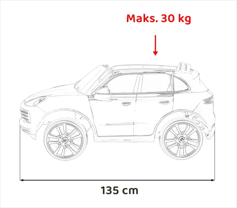 Porsche Cayenne S Dječji Autosjedalica Na Baterije Bijela Suv + Daljinski Upravljač 3