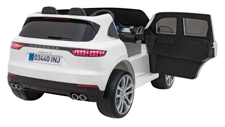 Porsche Cayenne S Dječji Autosjedalica Na Baterije Bijela Suv + Daljinski Upravljač 8