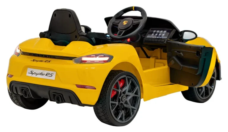 Porsche Spyder Rs 718 Na Akumulator, žuti 9
