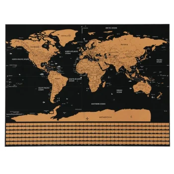 Poster Karta Svijeta Za Grebanje 82 × 59 Cm 2