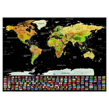 Poster Karta Svijeta Za Grebanje 82 × 59 Cm 4