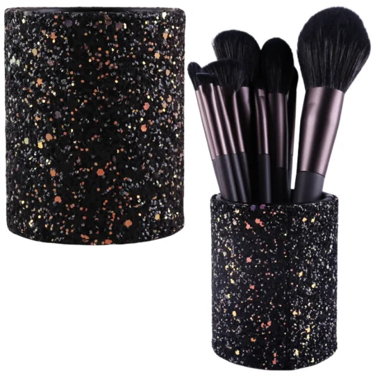 Posuda Za Kistove I Pribor, Crna S Glitterom 1