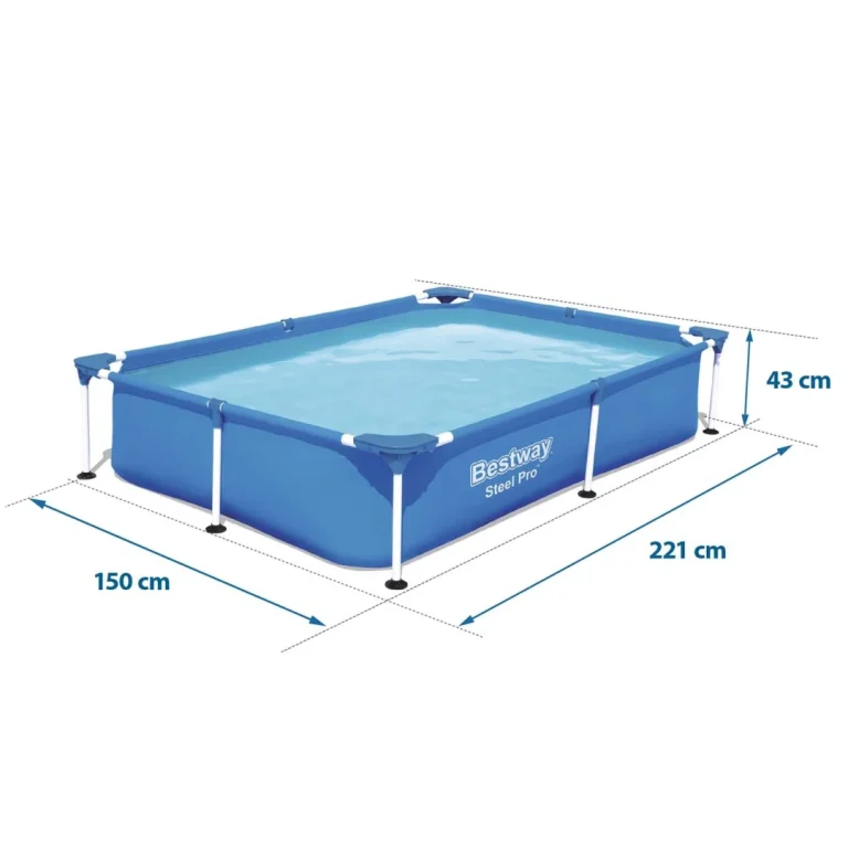 Pravokutni Bazen S Okvirom 221x150x43 Cm Bestway 56401 4