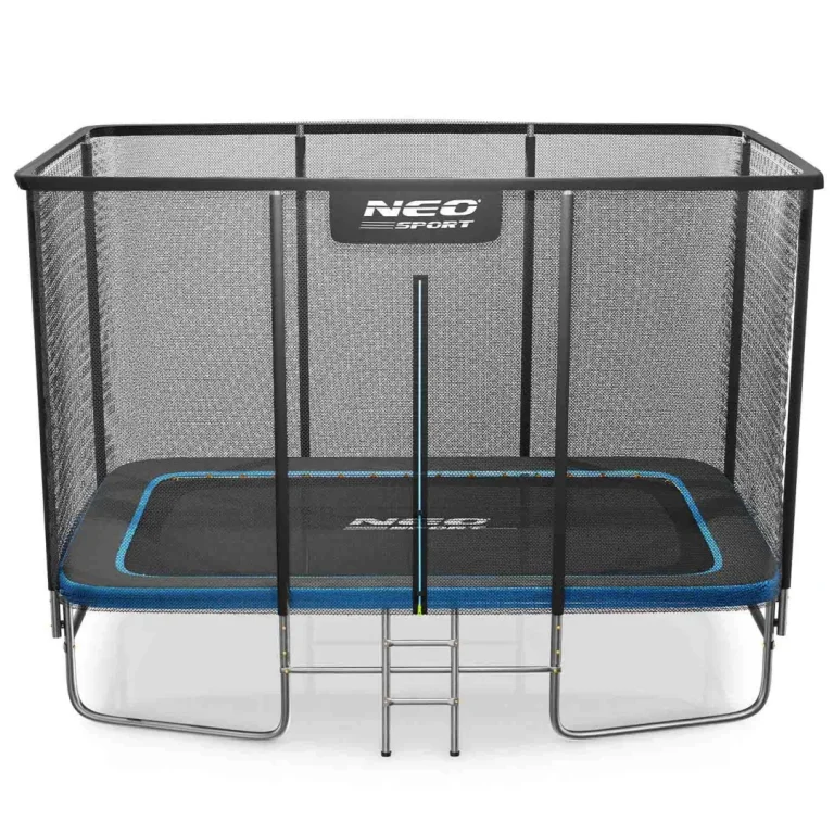 Pravokutni Vrtni Trampolin Neo Sport, 366 × 244 Cm (12 × 8 Ft), Vanjska Mreža I Ljestve 1