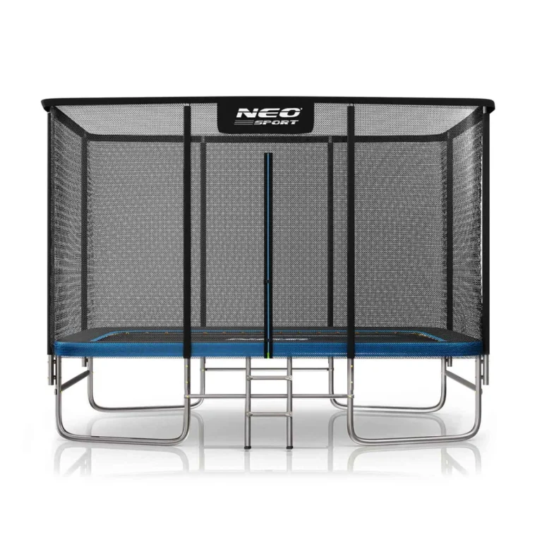 Pravokutni Vrtni Trampolin Neo Sport, 366 × 244 Cm (12 × 8 Ft), Vanjska Mreža I Ljestve 15