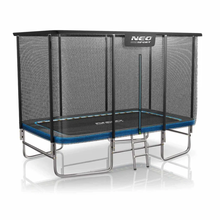 Pravokutni Vrtni Trampolin Neo Sport, 366 × 244 Cm (12 × 8 Ft), Vanjska Mreža I Ljestve 2