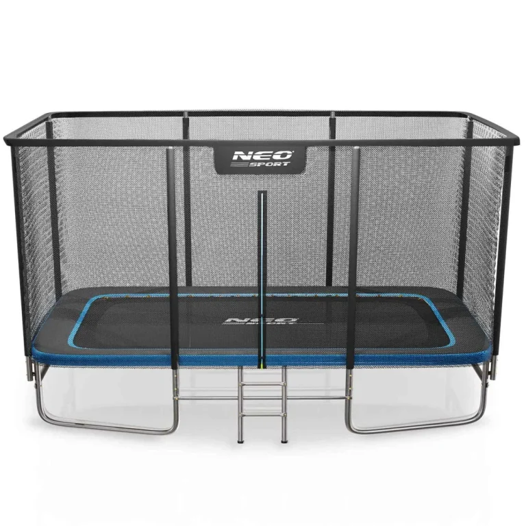 Pravokutni Vrtni Trampolin Neo Sport, 427 × 305 Cm (14 × 10 Ft), Vanjska Mreža I Ljestve 1