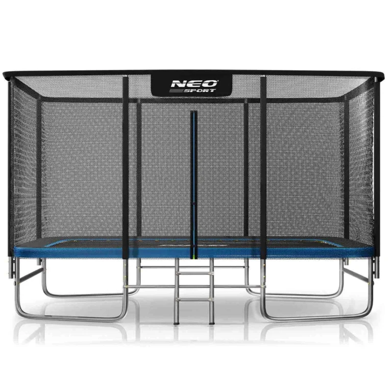 Pravokutni Vrtni Trampolin Neo Sport, 427 × 305 Cm (14 × 10 Ft), Vanjska Mreža I Ljestve 15