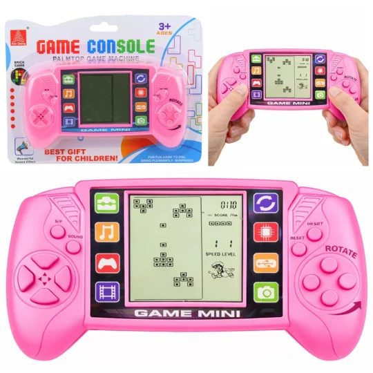 Prijenosna Lcd Elektronička Igraća Konzola Tetris Ružičasta 1