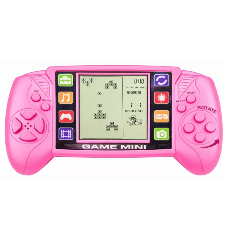 Prijenosna Lcd Elektronička Igraća Konzola Tetris Ružičasta 2