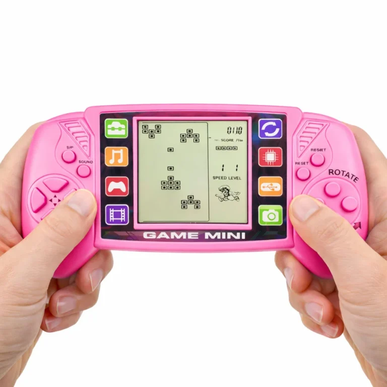 Prijenosna Lcd Elektronička Igraća Konzola Tetris Ružičasta 3