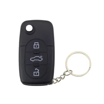 Privjesak Za Ključeve Auto Daljinski Led I šok Crni 2