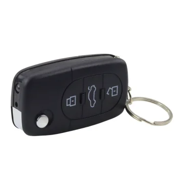 Privjesak Za Ključeve Auto Daljinski Led I šok Crni 3
