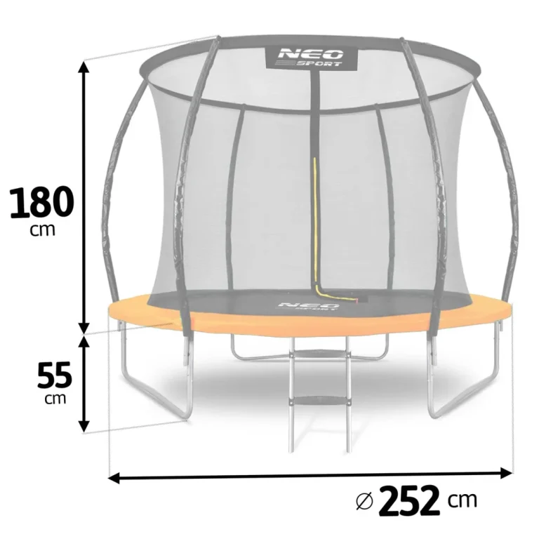 Profilirani Vrtni Trampolin Neo Sport Ns 08c201 252 Cm, 8 Ft, Unutarnja Mreža 9
