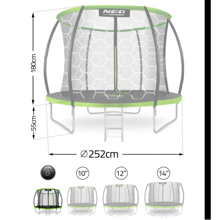 Profilirani Vrtni Trampolin Neo Sport Ns 08c221 252 Cm, 8 Ft, Unutarnja Mreža 13