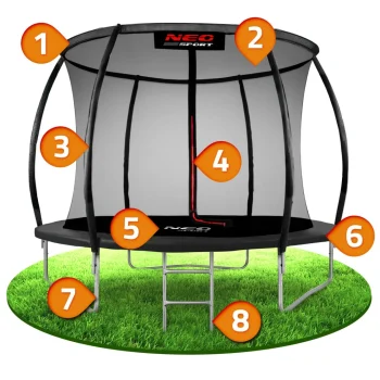 Profilirani Vrtni Trampolin Neo Sport Ns 08c231 252 Cm, 8 Ft, Unutarnja Mreža 11