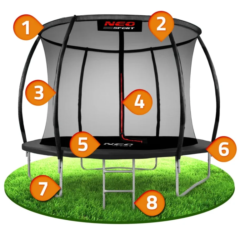 Profilirani Vrtni Trampolin Neo Sport Ns 08c231 252 Cm, 8 Ft, Unutarnja Mreža 11