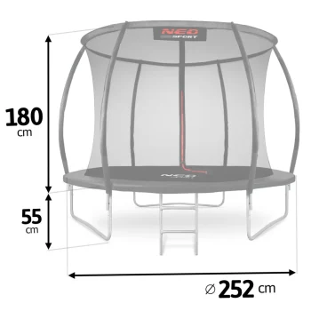 Profilirani Vrtni Trampolin Neo Sport Ns 08c231 252 Cm, 8 Ft, Unutarnja Mreža 4