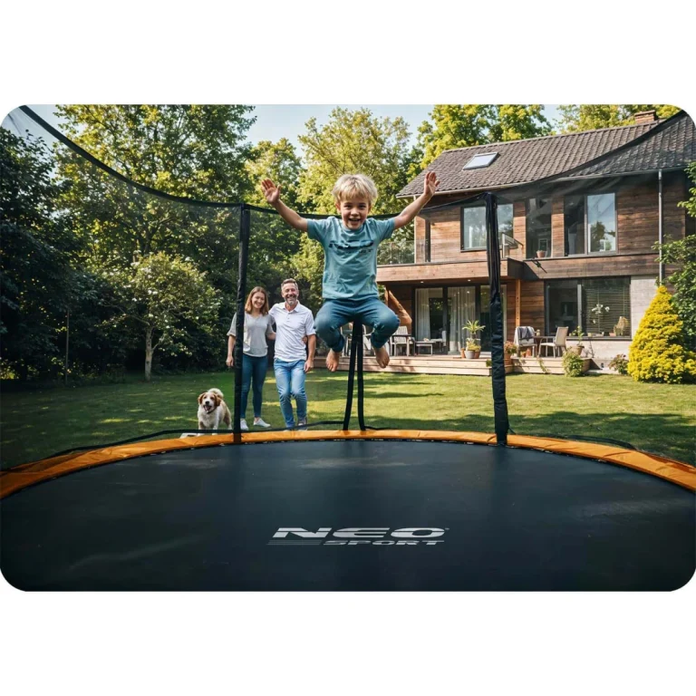Profilirani Vrtni Trampolin Neo Sport, Ø 312 Cm (10 Ft), Unutarnja Mreža, Siva, Var. Ns 10c201 12