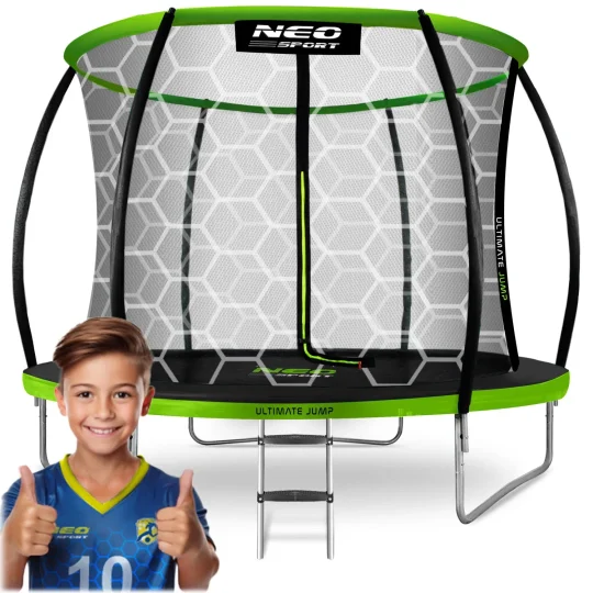 Profilirani Vrtni Trampolin Neo Sport, Ø 312 Cm (10 Ft), Unutarnja Mreža, Siva, Var. Ns 10c221 1