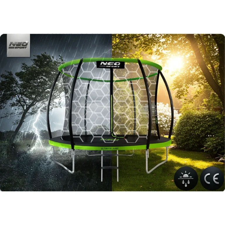Profilirani Vrtni Trampolin Neo Sport, Ø 312 Cm (10 Ft), Unutarnja Mreža, Siva, Var. Ns 10c221 14