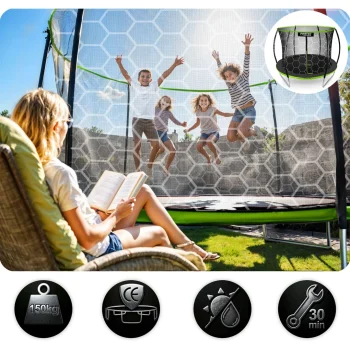 Profilirani Vrtni Trampolin Neo Sport, Ø 312 Cm (10 Ft), Unutarnja Mreža, Siva, Var. Ns 10c221 8