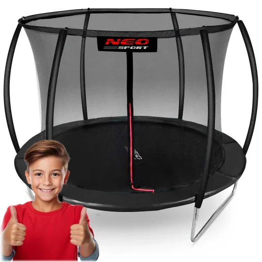 Profilirani Vrtni Trampolin Neo Sport, Ø 312 Cm (10 Ft), Unutarnja Mreža, Siva, Var. Ns 10c231 1