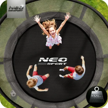 Profilirani Vrtni Trampolin Neo Sport, Ø 312 Cm (10 Ft), Unutarnja Mreža, Siva, Var. Ns 10c231 2