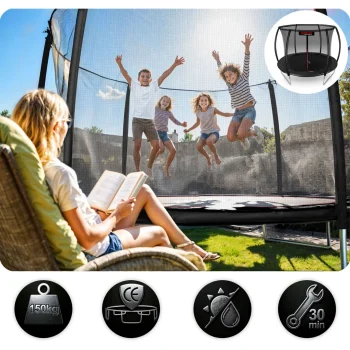 Profilirani Vrtni Trampolin Neo Sport, Ø 312 Cm (10 Ft), Unutarnja Mreža, Siva, Var. Ns 10c231 6