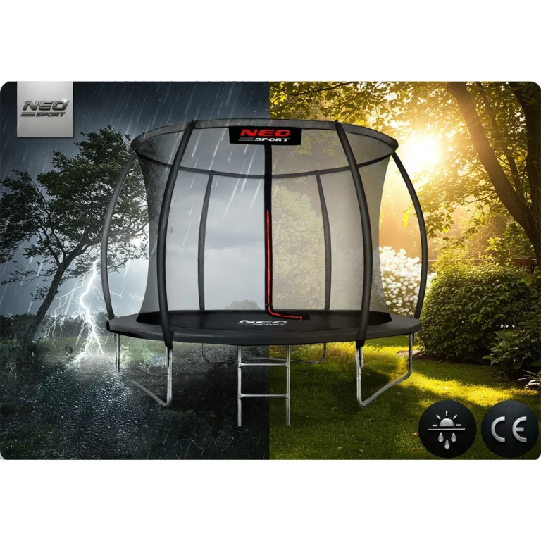 Profilirani Vrtni Trampolin Neo Sport, Ø 312 Cm (10 Ft), Unutarnja Mreža, Siva, Var. Ns 10c231 8