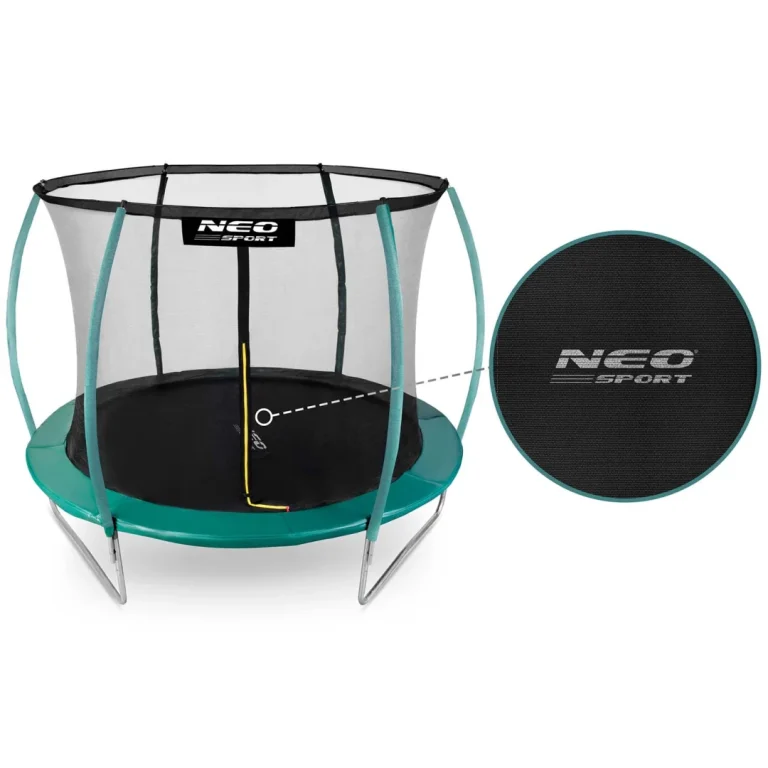 Profilirani Vrtni Trampolin Neo Sport, Ø 312 Cm (10 Ft), Unutarnja Mreža, Siva 3