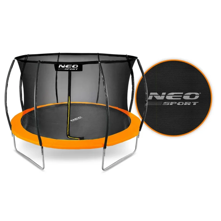 Profilirani Vrtni Trampolin Neo Sport, Ø 374 Cm (12 Ft), Unutarnja Mreža, Siva, Var. Ns 12c201 4