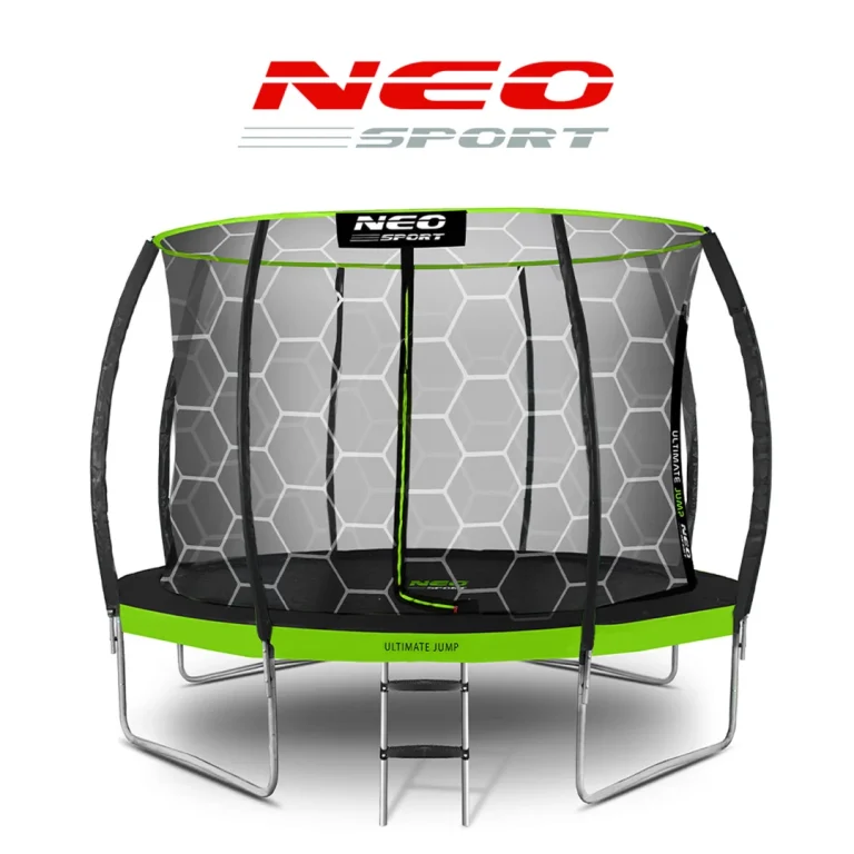 Profilirani Vrtni Trampolin Neo Sport, Ø 374 Cm (12 Ft), Unutarnja Mreža, Siva, Var. Ns 12c221 10