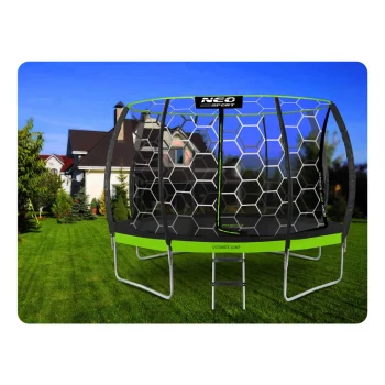 Profilirani Vrtni Trampolin Neo Sport, Ø 374 Cm (12 Ft), Unutarnja Mreža, Siva, Var. Ns 12c221 4