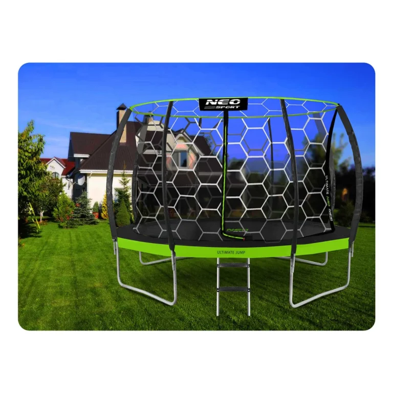 Profilirani Vrtni Trampolin Neo Sport, Ø 374 Cm (12 Ft), Unutarnja Mreža, Siva, Var. Ns 12c221 4