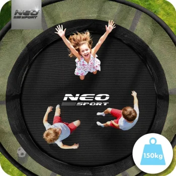 Profilirani Vrtni Trampolin Neo Sport, Ø 374 Cm (12 Ft), Unutarnja Mreža, Siva, Var. Ns 12c231 6
