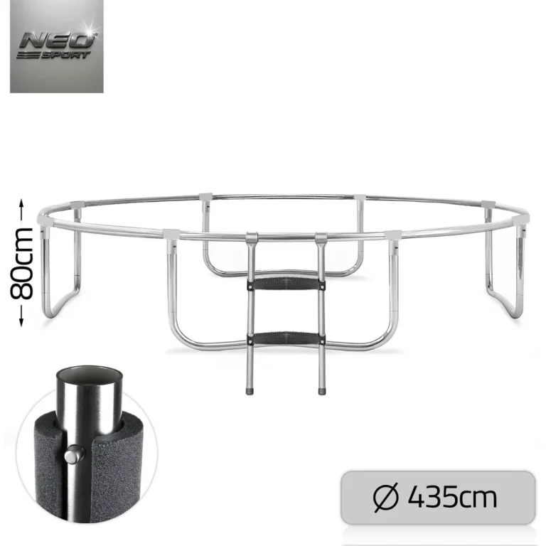 Profilirani Vrtni Trampolin Neo Sport, Ø 435 Cm (14 Stopa), Unutarnja Mreža, Siva, Var. Ns 14c221 11