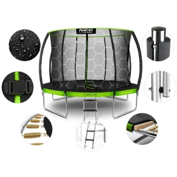 Profilirani Vrtni Trampolin Neo Sport, Ø 435 Cm (14 Stopa), Unutarnja Mreža, Siva, Var. Ns 14c221 5