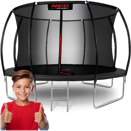 Profilirani Vrtni Trampolin Neo Sport, Ø 435 Cm (14 Stopa), Unutarnja Mreža, Siva, Var. Ns 14c231 1