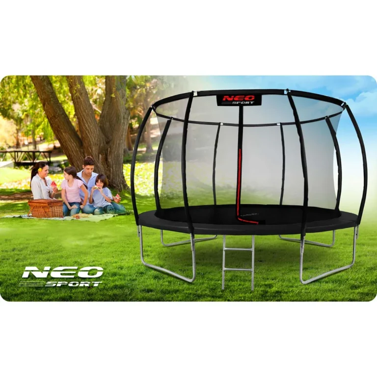 Profilirani Vrtni Trampolin Neo Sport, Ø 435 Cm (14 Stopa), Unutarnja Mreža, Siva, Var. Ns 14c231 6