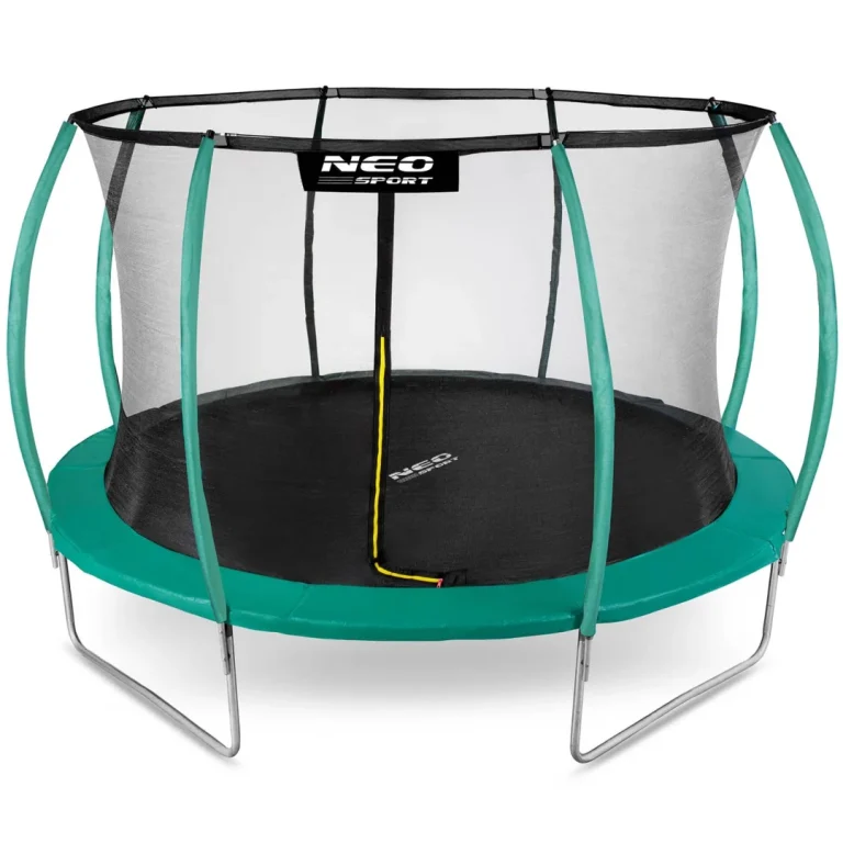 Profilirani Vrtni Trampolin Neo Sport, Ø 435 Cm (14 Stopa), Unutarnja Mreža, Siva 11
