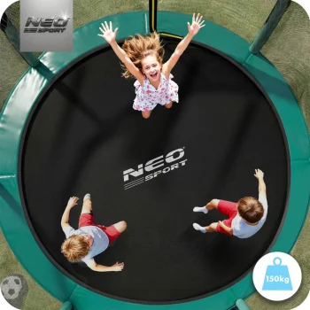 Profilirani Vrtni Trampolin Neo Sport, Ø 435 Cm (14 Stopa), Unutarnja Mreža, Siva 6
