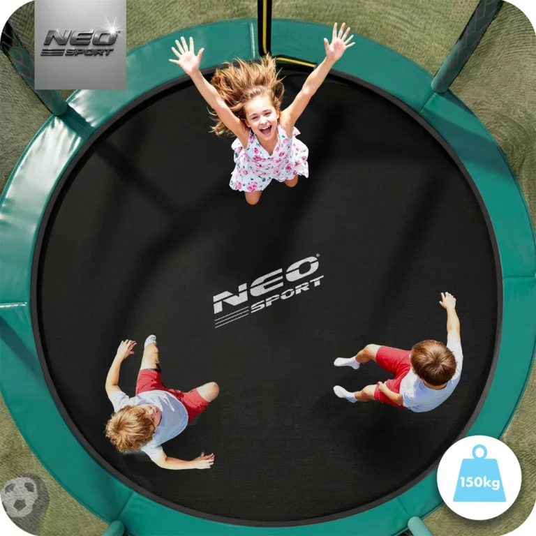 Profilirani Vrtni Trampolin Neo Sport, Ø 435 Cm (14 Stopa), Unutarnja Mreža, Siva 6