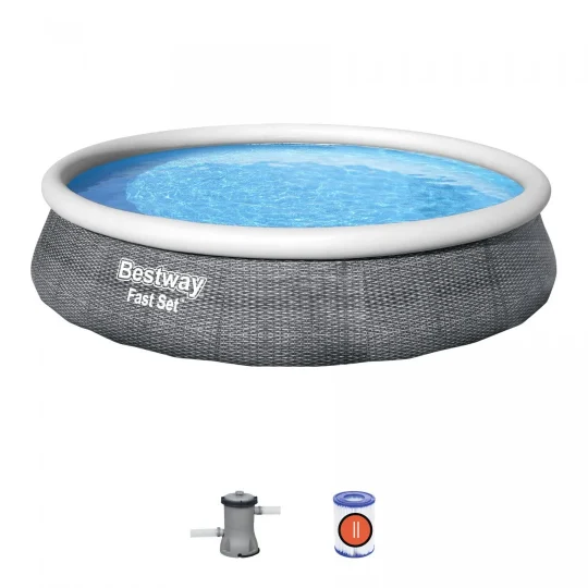 Proširivi Bazen 13 Stopa 396 X 84 Cm Sivi Bestway 1