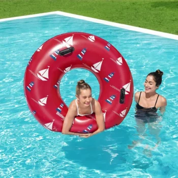 Prsten Za Plivanje Ships Crveni Bestway 119 Cm Vinil + 2 Ručke, Crna 10