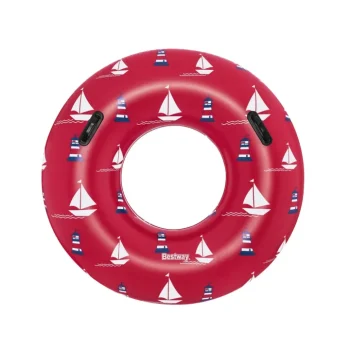 Prsten Za Plivanje Ships Crveni Bestway 119 Cm Vinil + 2 Ručke, Crna 2