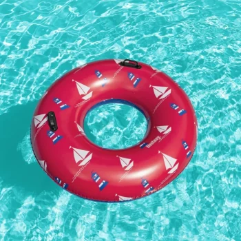 Prsten Za Plivanje Ships Crveni Bestway 119 Cm Vinil + 2 Ručke, Crna 6