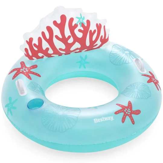 Prsten Za Plivanje S Naslonom Coral Bliss 107 × 113 Cm Bestway 43730 1