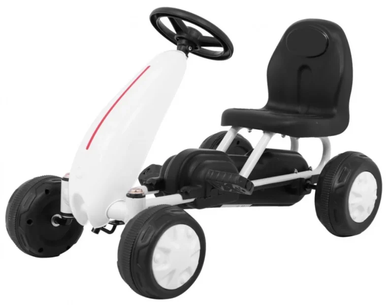 Prvi Karting Na Pedale Za Najmlađe Bijeli + Lančani Pogon + Gumeni Kotači 1