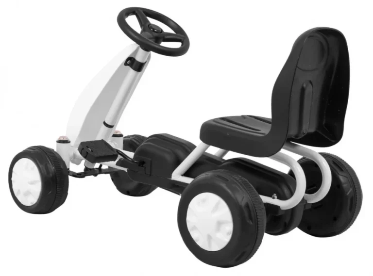Prvi Karting Na Pedale Za Najmlađe Bijeli + Lančani Pogon + Gumeni Kotači 4